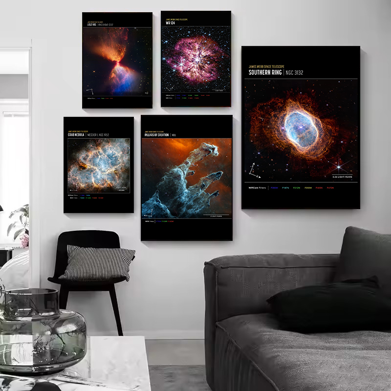 Póster del telescopio James We - Star Map Poster reseña y precio