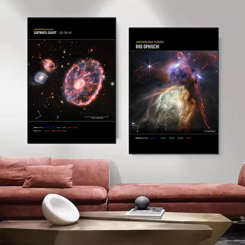 Póster del telescopio James We - Star Map Poster reseña y precio